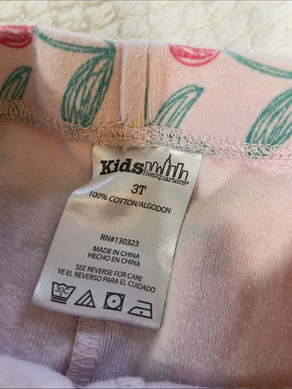 ❤️4 for $10 Kids Headquarters Fruit Print Pink Pajama Top - 3T